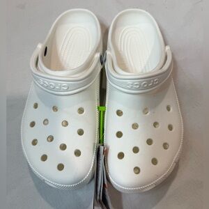 Crocs Unisex-Adult Men's Size 12 Classic Clogs Shoes Slippers White